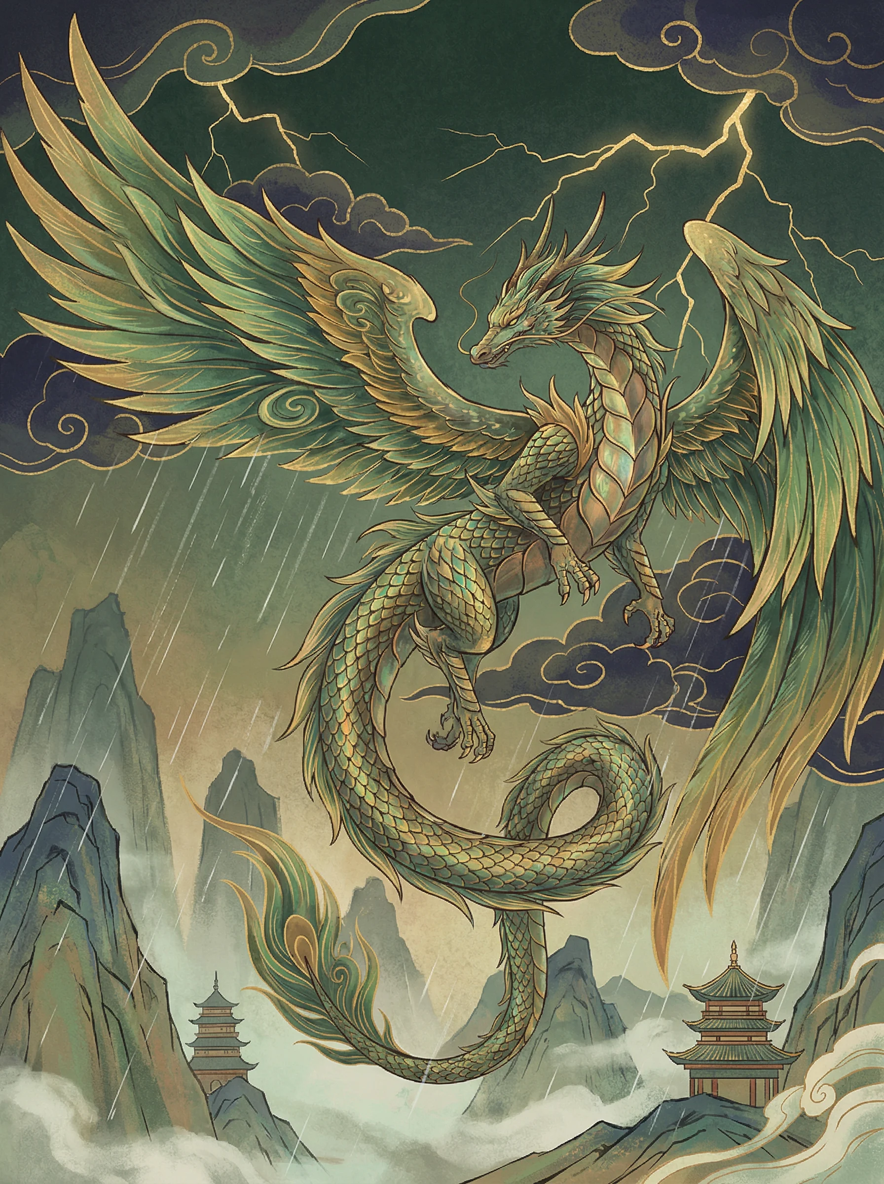 应龙 - 徐若瑄电影魔鬼天使 山海经飞龙动漫